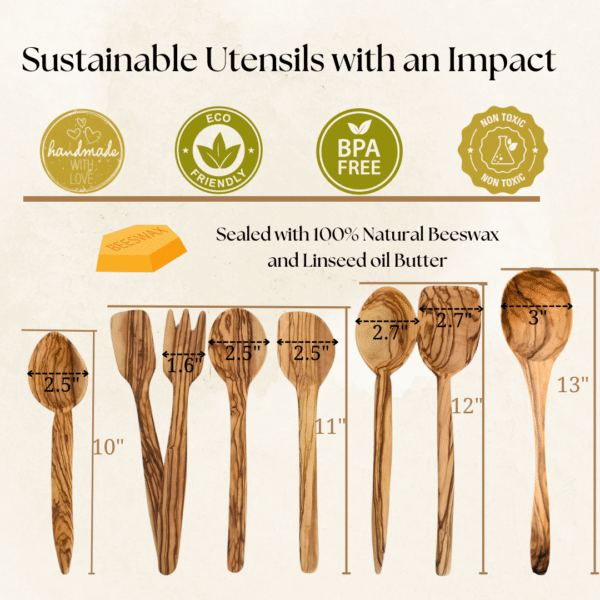 Artisanal handmade utensils Artisan wood spoon olive wood utensils olive wood spoons wooden kitchen utensils set wooden utensils wooden cooking spoons wooden serving spoons hand carved spoons unique gifts gifts with an impact olive wood spoon olive wood hand carved wooden spoons non toxic cooking utensils durable wooden spoon fair trade products Fair trade gifts handmade wooden spoon Soup ladle Wooden ladle Olive wood soup ladle Mixing spurtle Wood spurtle spirdle Olive wood spurtle