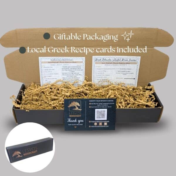 olive wood spoon beautiful gift kitchen essenstial set 4pc